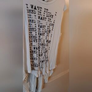 Graphic Print White Women's Top